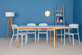 ZEEN Spisebord med hylde 140x90x75cm Gentle Blue