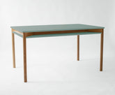 ZEEN Spisebord med hylde 140x90x75cm Salviegrøn