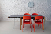 ZEEN Udtrækkeligt bord med hylde 200x90x75cm Blå