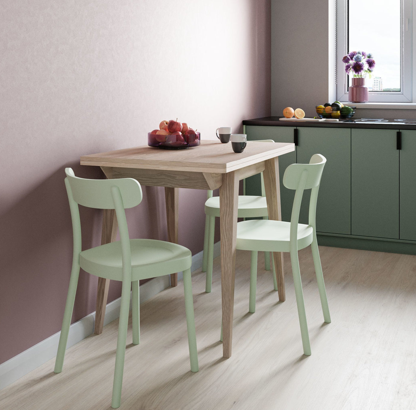 Spisebord med udtræk: Indretning af den lille spisestue