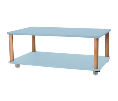 ASHME Sofabord med hjul 64x105cm Gentle Blue