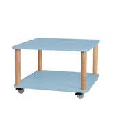 ASHME Sofabord med hjul 64x64cm Gentle Blue