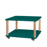 ASHME Sofabord med Hjul 64x64cm Havgrøn