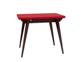 KONVOLUT Udtrækkeligt spisebord 90x65cm Ren rød valnød