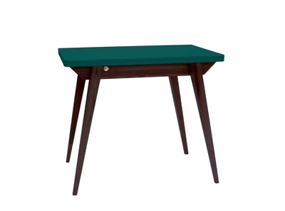 KONVOLUT Udtrækkeligt Spisebord 90x65cm Havgrøn valnød