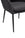 Spisebordsstol i stof, polstret, mørkegrå, skandinavisk design