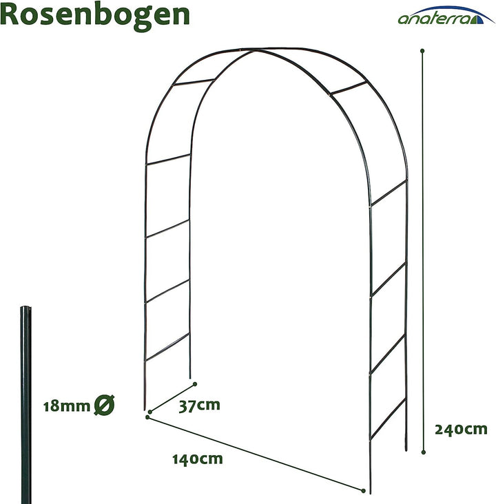 Rosenbue - Sæt med 2 stk., 240x140x36 cm, Selvstående, Til Klatreplanter