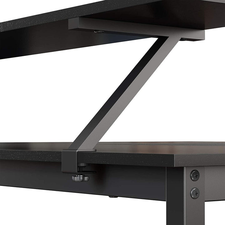 Hjørneskrivebord / computerbord, L-formet, sort