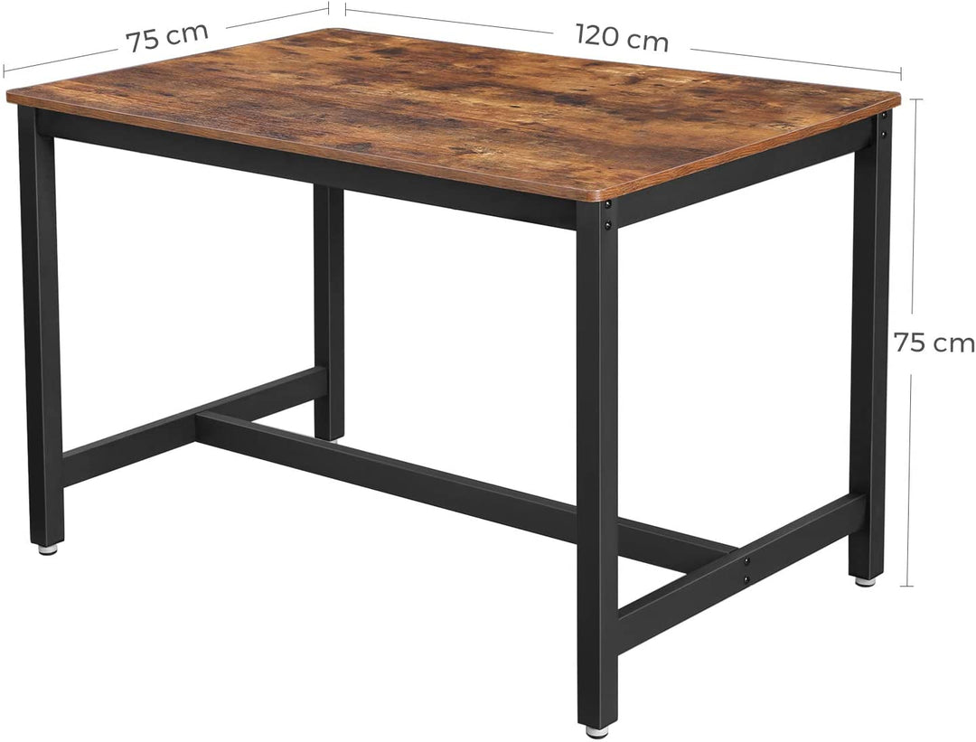 Spisebord, L120xB75xH75 cm, brun