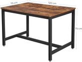 Spisebord, 120 x 75 x 75 x 75 cm, brun