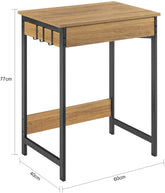 Minimalistisk skrivebord med skuffe, 60 x 40 x 77 cm