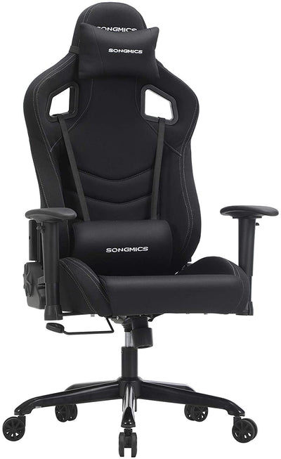 Kontorstol gaming stol skrivebord stol sportssæde udøvende stol sort RCG03H - Lammeuld.dk
