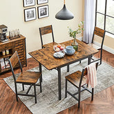 Spisebord til 2-4 personer - Rustikt design i brun og sort