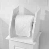 Fritstående skab til toiletpapir, hvid, 20x18x79 cm