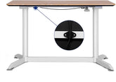 Skrivebord, hvor højden kan justeres fra 72-112 cm, naturfarvet