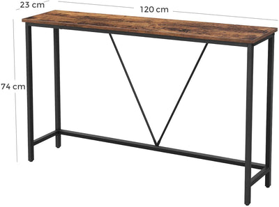 Konsolbord i retro-look, brun og sort