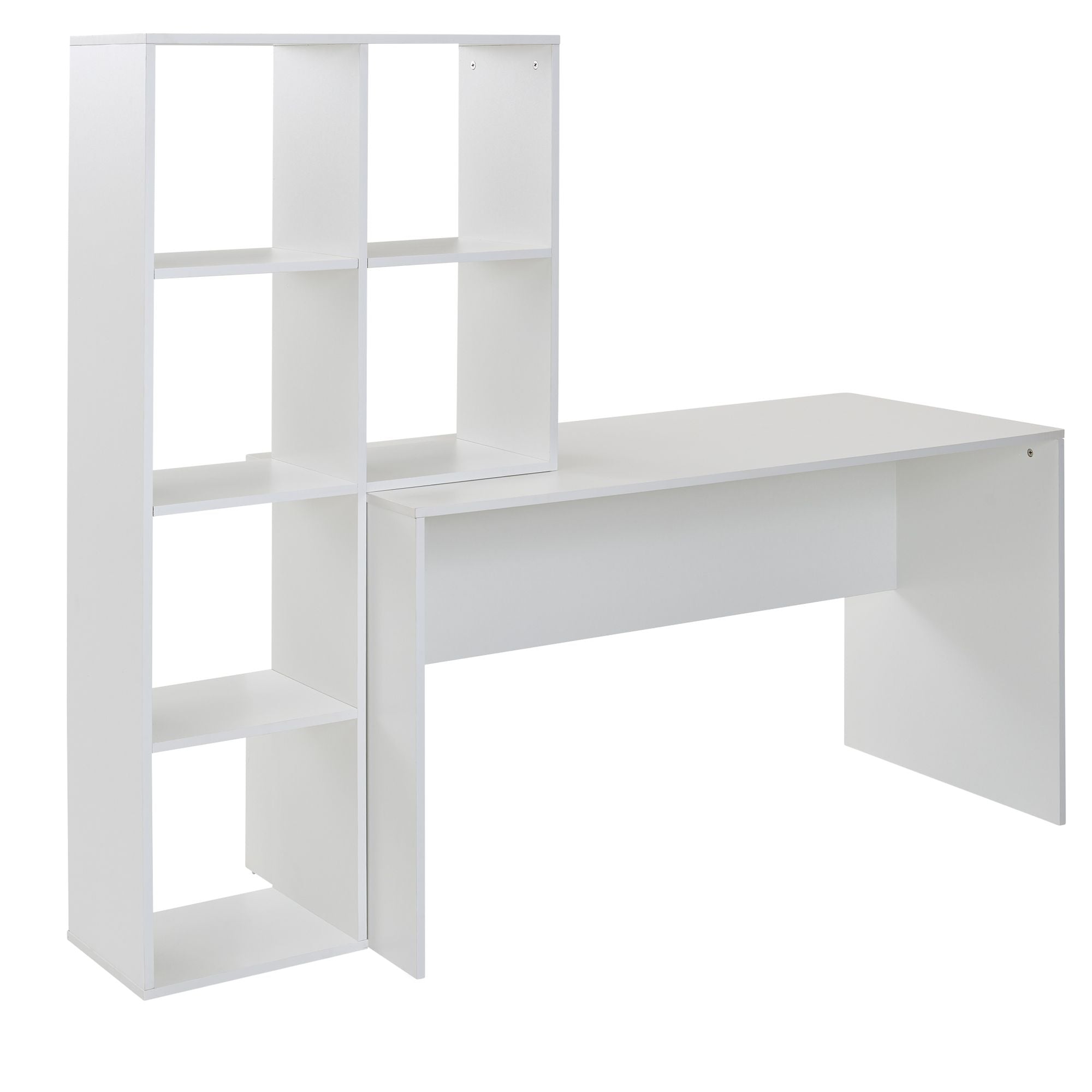 Skrivebord med opbevaringsplads til at give dit kontor et moderne look, 170x59x143,5 cm, hvid