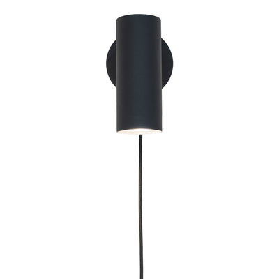 Paris Væglampe - Lampe i sort med stofledning på 190 cm Pære: GU10/5W LED IP20