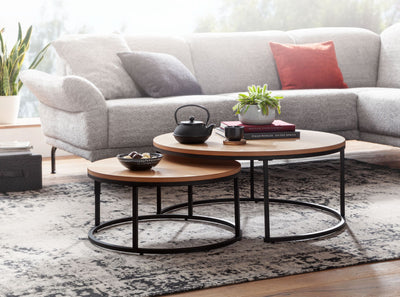 Sofaborde, sæt af 2 stk. i moderne stil, naturfarvet