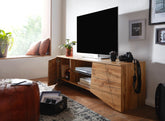 Designer tv-møbel / lav kommode, 160x50x40 cm, naturfarvet