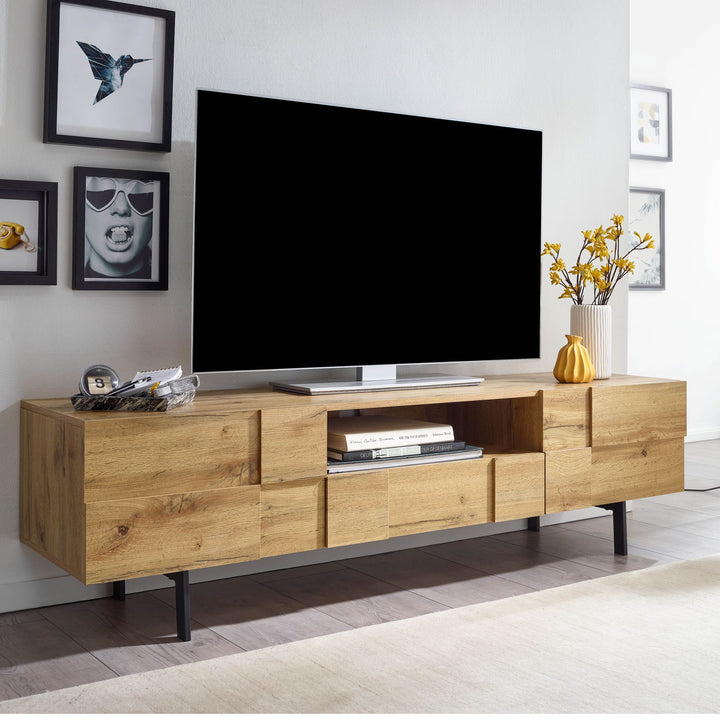 Tv-møbel / tv-bord / tv-kommode, 160x46x43 cm, naturfarvet