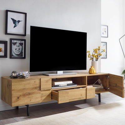 Tv-møbel / tv-bord / tv-kommode, 160x46x43 cm, naturfarvet