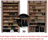 Skoholder med 10 niveauer, med støvtæt betræk, skoskab, skoopbevaring, skoarrangør, for op til 40 par sko, til stue, gang, 88 x 28 x 160 cm, - Lammeuld.dk
