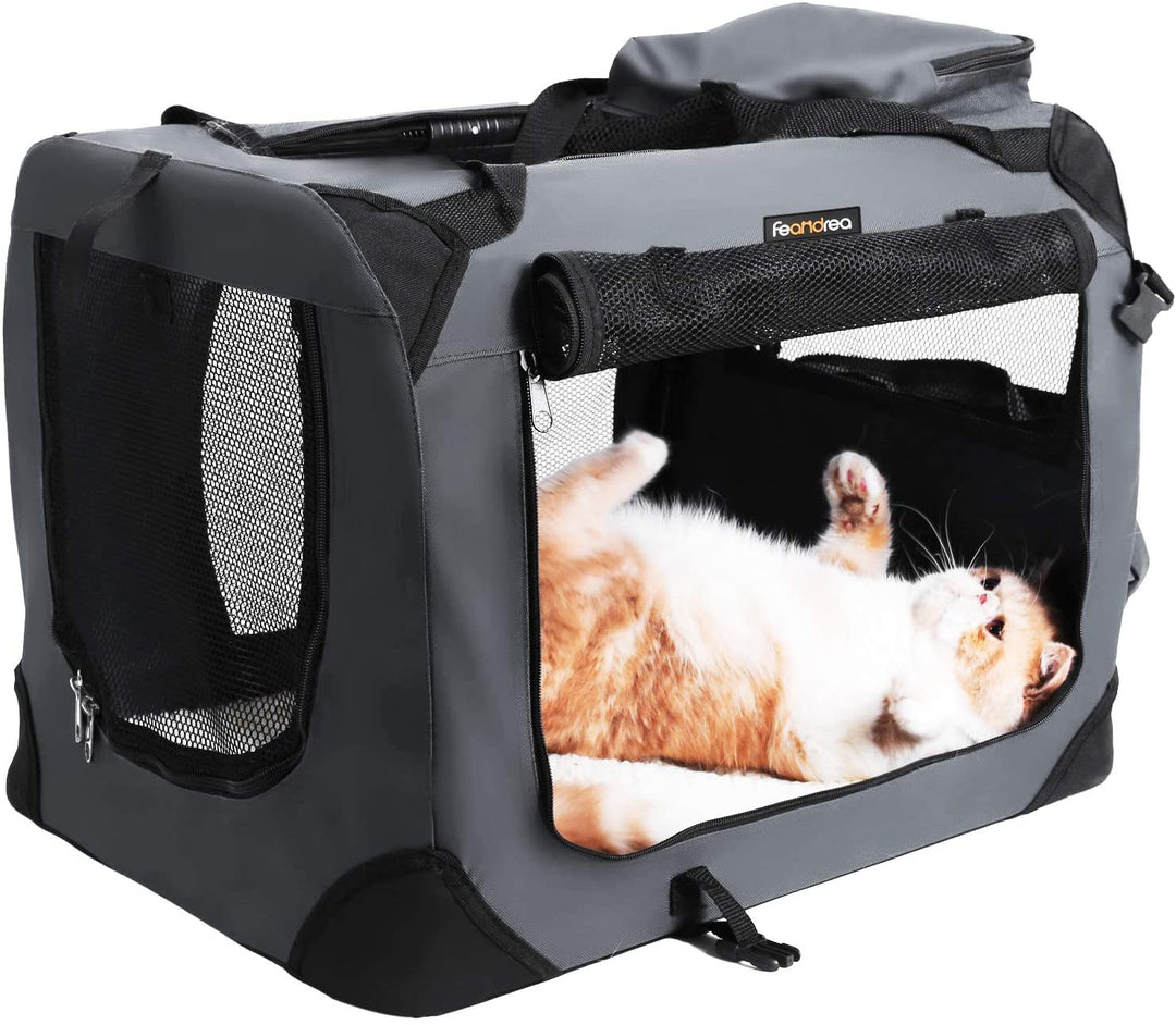 Transportkasse til hund/kat, 60 x 42 x 42 x 42 cm (L x B x H), sort