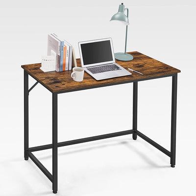 Enkelt skrivebord i vintage-look, 100 x 50 x 75 cm, brun