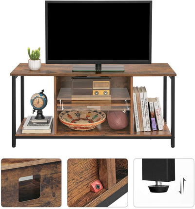 Tv-bord, tv-konsolbord til stuen i retro-brun