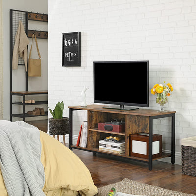Tv-bord, tv-konsolbord til stuen i retro-brun