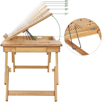 Laptopbord i bambus - Sammenklappeligt - Lammeuld.dk