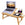 Justerbar bærbar tabel Sammenfoldelig Lapdesk Notebook-stativ Bambus sovesofa bakke med mobiltelefon iPad Pen Holder skuffe 55 x 35 x 23 cm - Lammeuld.dk