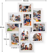 Fotoramme til collage, 60 x 3,6 x 49,3 cm (B x D x H), hvid