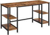 Skrivebord med stor bordplade, 137 cm, vintage brun