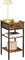Sidebord med lille skuffe og 2 hylder, 35 x 35 x 70 cm, brun