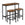 Barbordssæt, bord med 2 skamler, 100 x 40 x 90 cm, brun