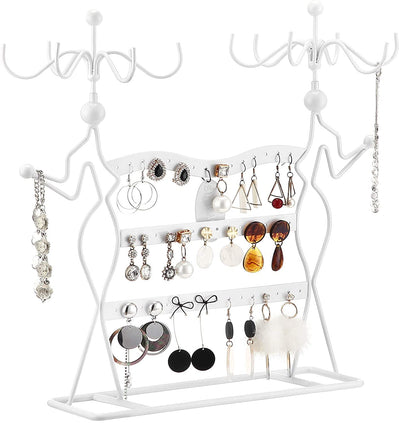 Smykkestativ / dekorativt display til smykker, 34 cm, hvid