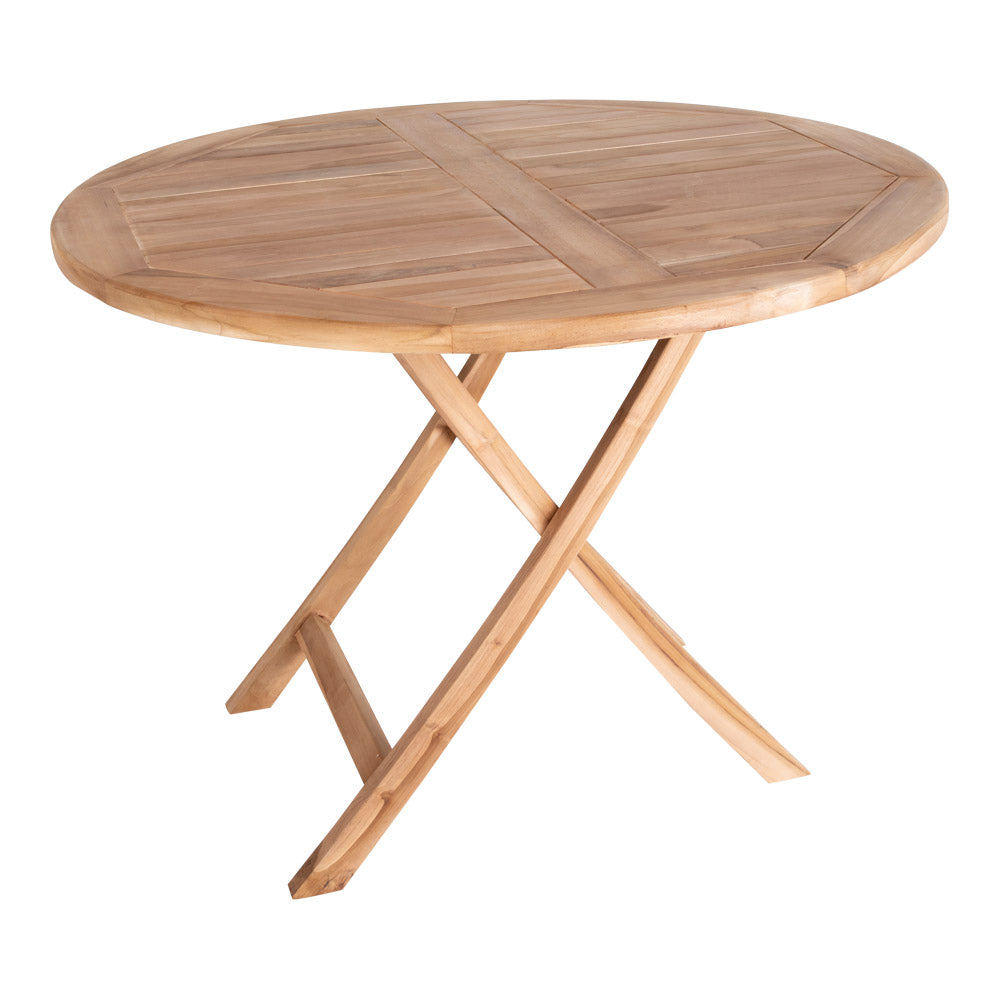 Oviedo Teak Spisebord - Spisebord i teaktræ, natur, Ø100x75 cm