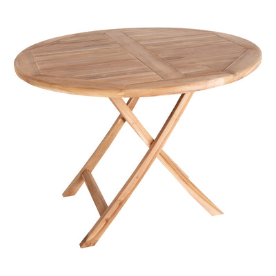 Oviedo Teak Spisebord - Spisebord i teaktræ, natur, Ø100x75 cm