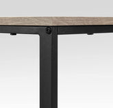 Skrivebord med 2 hylder til venstre eller højre, industrielt look, greige og sort