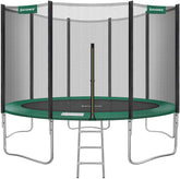 Klart udseende for rund trampolin i frontalvisning