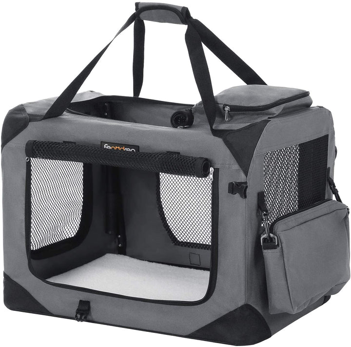 Transportkasse til hund/kat, 60x42x42 cm, sort
