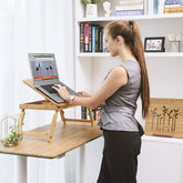 Laptopbord i bambus - Sammenklappeligt - Lammeuld.dk