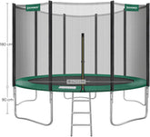 Måling af den runde trampolin i cm