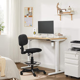 Elektrisk skrivebordsstel, hvid stål