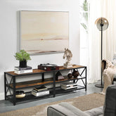 TV-bord, 140 x 39 x 50 cm, brun og sort
