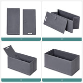 Kasser i forskellige størrelser til småopbevaring, grå