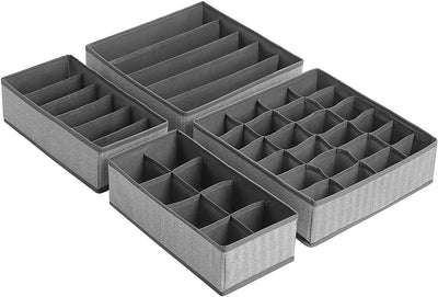 Organiseringsbokse / kasser med mange små rum, grå