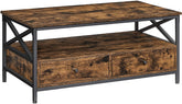 Sofabord med skuffer, 100 x 55 x 45 cm (L x B x H), brun